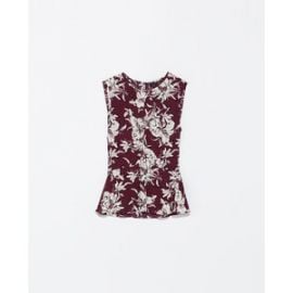 Printed Top with Gathered Front x at Zara